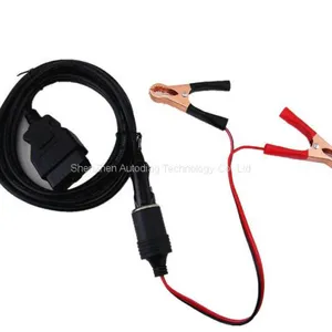 Car OBD2 Emergency Power Supply Connector Memory Saver Cable With Battery Clamp thumbnail-1