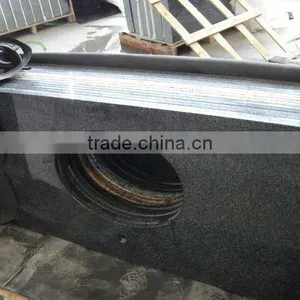 G654 Dark Grey Granite Countertops With White Cabinets thumbnail-1