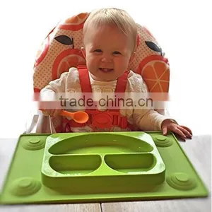 Silicone Divided Suction Kids Platemat thumbnail-1