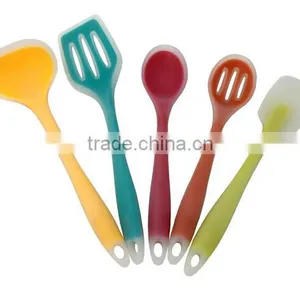 Premium Silicone Kitchen Utensil Set, New 5 Piece Cute Cooking Tool Set thumbnail-1