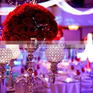 Hot!! Wedding Crystal Candelabra on Sale , Decorative Tall Wedding Candelabra Centerpiece, thumbnail-3