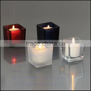 Cone Amber Colored Glass Candle Holder With Flat Lid thumbnail-2