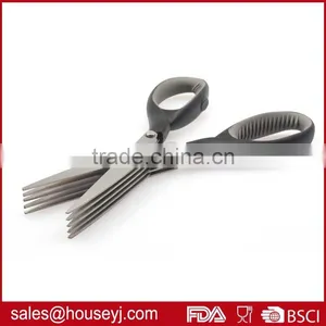 Stainless Steel 5 Layer Blades Kitchen Scissors With Soft Grip Handle Kitchen Herb Scissors thumbnail-3