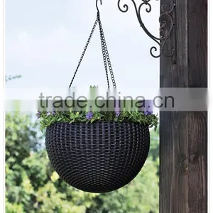 2-Piece Garden Plant Hanger Round Planters Decor Pots thumbnail-4
