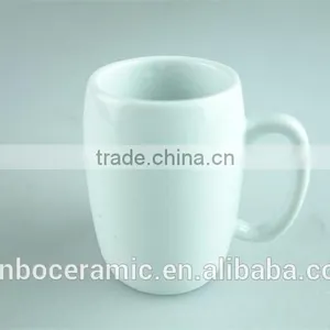 White and Black Colored Glazed Ceramic Beer Mug 7 oz Cheap Price Wholesale thumbnail-3