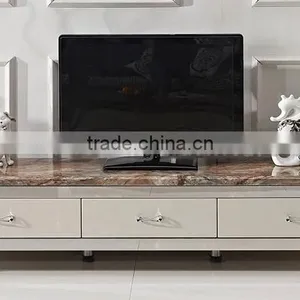 Living Room TV Stand Fireplace Marble Top thumbnail-4