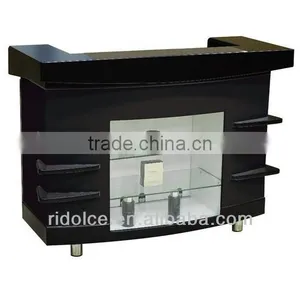 Pain Nail Salon Reception Desk Painted Finished Acetone Proof Office Table Design Receptionist Table TKN-606 thumbnail-1
