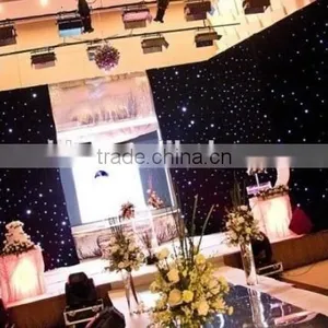Black/white Fireproof Velvet Cloth Led Star Cloth Backdrop for Theater thumbnail-5