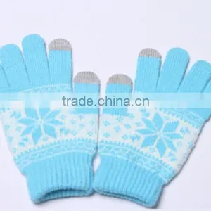 New Octagonal Flower Touch Sensor Gloves Winter Warm Touch Sensing Gloves thumbnail-5
