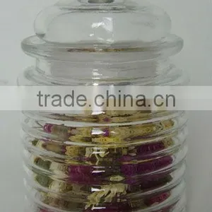 2016 Cheap Clear Cylinder Horizontal Stripes Glass Tea Pot With Glass Lids thumbnail-1