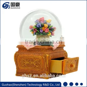 Flower Design Jewelry Box Unique Tulip Snow Globes thumbnail-1