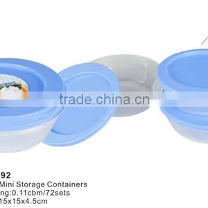 6pcs Mini Storage Boxes Plastic Round Food Container thumbnail-1