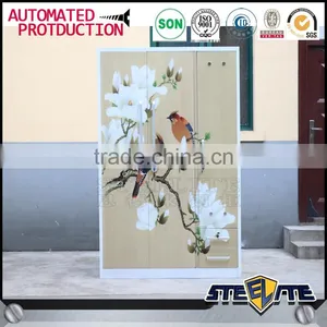 Spraying Decoration 3 Door Metal Wardrobe Godrej Almirah Designs With Price thumbnail-3