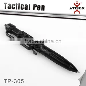 Tactical First Line Self Defense Writable Black Ink Pen With Pocket Clip thumbnail-1