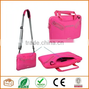 13.3 Inch Ultrabooks/ Laptop / NetBook/ Super Protection Sleeve Shoulder Bag / Multi-functional Briefcase Carrying Case Hot Pink thumbnail-3