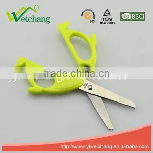 WCSC215 Premium Novelty Wholesale Soft Handle Colorful School Children Plastic Scissors Fish Shape Funny Shape New Handle Design thumbnail-3