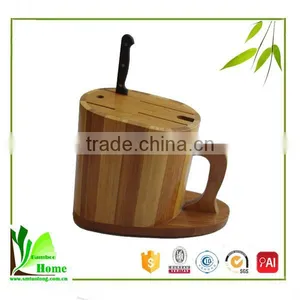 New Sesigned Bamboo Clear Bamboo Knife Block thumbnail-1