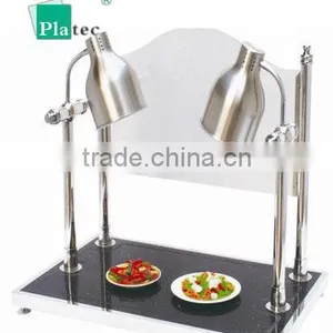 2015 New Two Head Warming Food Light With Round Stainless Pedestal thumbnail-1