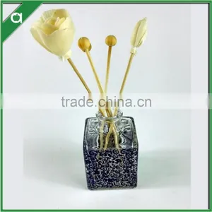Purple Flower Glass Bottle for 100ml Reed Diffuser Oil With Aluminium Crown Cap thumbnail-3