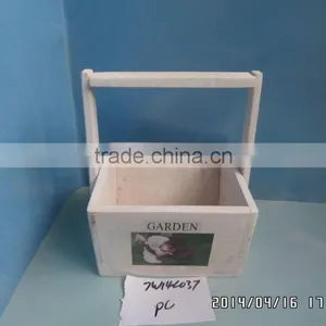 Wooden Flower Pot Planters With Handle for Garden Home Decoration thumbnail-2