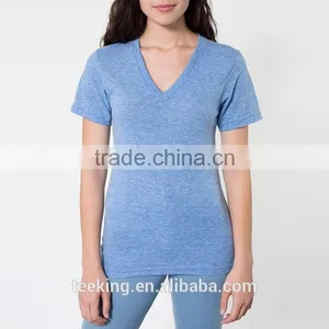 High Quality Women v Neck Slim Fit t Shirt for Sports thumbnail-1