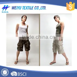 Cotton Men Cargo Shorts / Plain Dyed Teen Boy Hot Shorts thumbnail-1