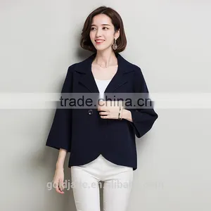 New Customized Wholesale Jersey Jacket Women Blue Jacket Short Fall Korean New Style Jacket thumbnail-3