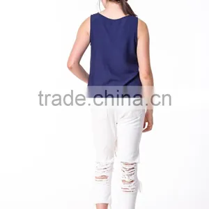 2017 New Fashion Embroidered Design Women Casual Tank Top thumbnail-4