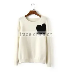 Round Collar Cute Heart Pattern Sweater thumbnail-1
