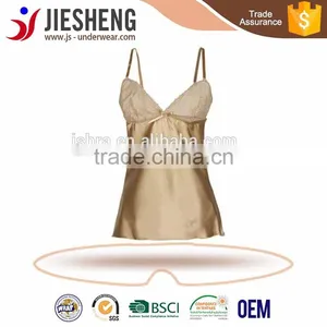 Sexy Nightwear Sexy Dress Sexy Lingerie,female Sexy Nightwear Dress,skin Color Nightwear Transparent Lace Satin (accept OEM) thumbnail-1