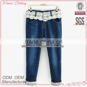 OEM Factory Supply High Fashion Trendy Design Jeans Style Half Pants for Women thumbnail-1
