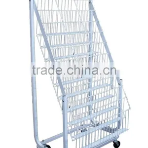 Book Rack Wire Grid Display Stand Magazine Rack thumbnail-3