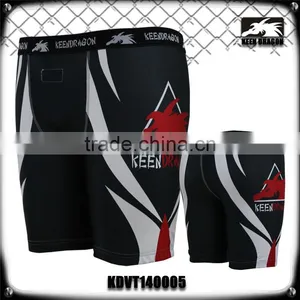 Custom Design Black Mma Fighting Shorts Tight Compression Vale Tudo Shorts for Men thumbnail-1
