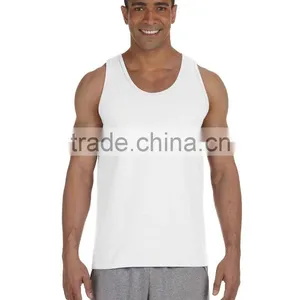 Wholesale Plain White Sport Fitness Custom Tank Top thumbnail-3
