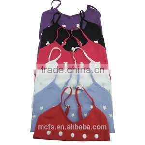 Multi Colors Stars Printing Children Wear Hot Girls Vest Underwear Seamless Vest Top thumbnail-1