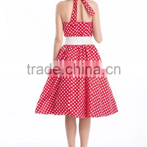 Women's Vintage Rockabilly Swing 1950's Evening Party Dress With Belt thumbnail-6