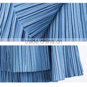 2016 Latest Fashion Mini Skirts Oem Chiffon Women Pleated Skirt for Wholesale thumbnail-6