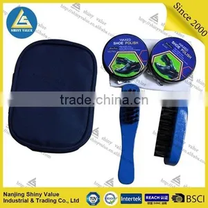Portable Travel Use Shoe Shine Kit With Plastic Shoe Horn and Tin Shoe Polish thumbnail-1