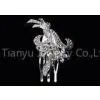 Antique Crystal, Rhinestone Bridal Silver Jewelry Decorative Hair Comb for Women HC025 thumbnail-1