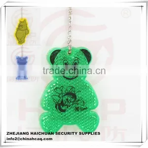Lovely Fluorescent Yellow Animal Reflective Keychain thumbnail-3