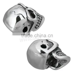 New Design Stainless Steel Skull Beads Charms Crossbones thumbnail-5