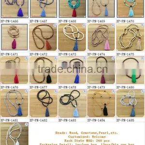 XP-PN-1486 Wholesale Freshwater Pearl Mala Beads Long Tassel Necklace thumbnail-5