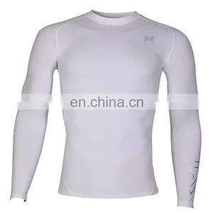 Blank Mma Rash Guard for Players White Color in High Quality thumbnail-1