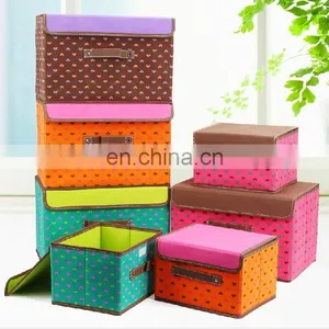 Hot Sale Hear Parted Printed Foldable Non-woven Sundreis Organizer Storage Box thumbnail-1