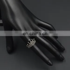 MCR-0003 In Stock Fashion Wedding Wholesale Latest Gold Crown Ring Designs /gay Men Ring thumbnail-1