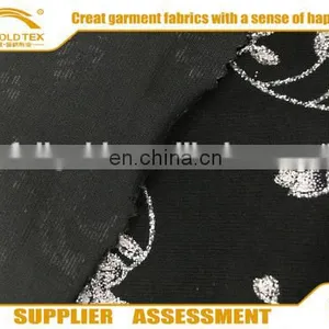 New Design Printing Crinkle FDY Fabric With Small Flower Foil thumbnail-2