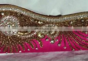 Hot Pink Embroidered Eveining Envelop Clutch Bag thumbnail-1