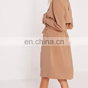 Custom Design Camel Wool Coats Ladies Long Coats Latast Pant Coat Design thumbnail-3