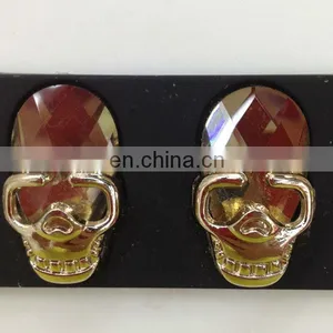 Hot Sell Skull Gold Metal Garment Accessories Belt Buckle Sew on or Pin on or Nail on Clothing Bags or Shoes thumbnail-1