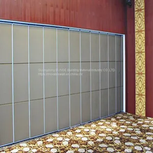 MDF Aluminum Mobile Wood Movable Operable Track Rollers Sliding Partition Walls thumbnail-5